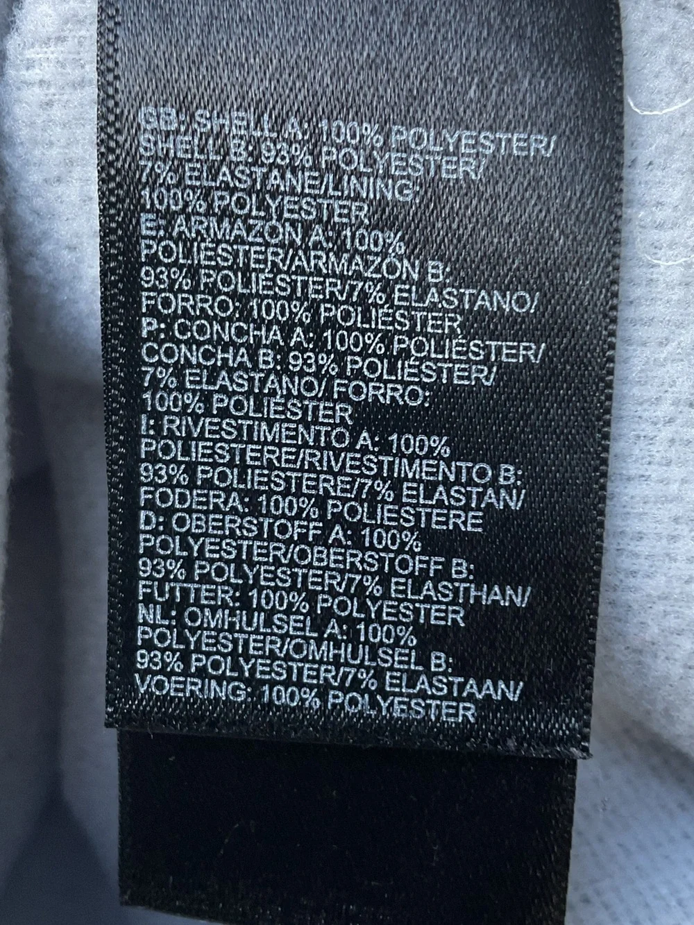 The North Face Light Gray Quarter-Zip Pullover with Black Trim